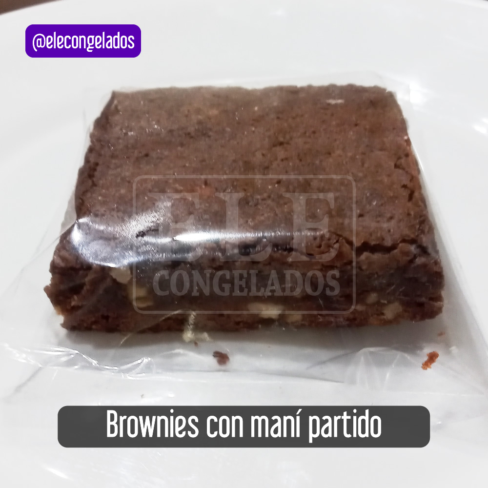Brownies de chocolate con maní