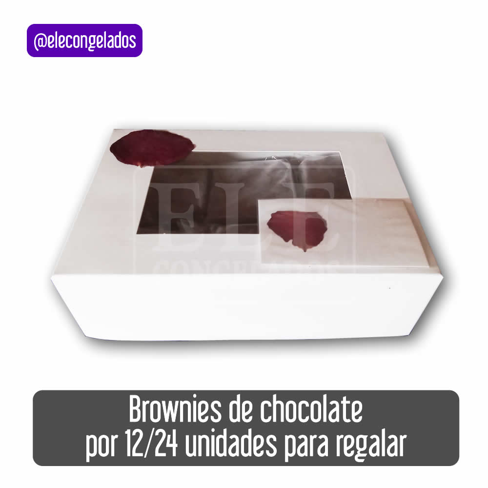 Brownies de chocolate en caja para regalo