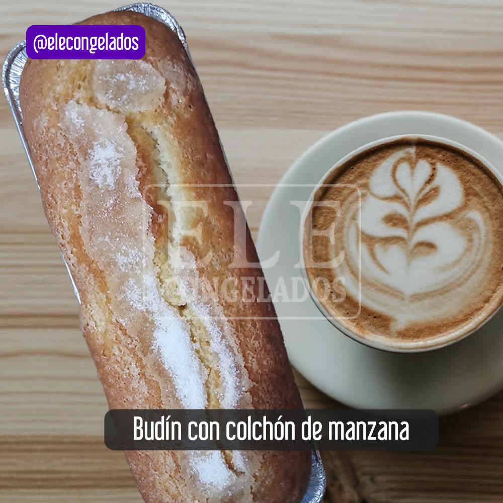budín con colchón de manzanas o peras