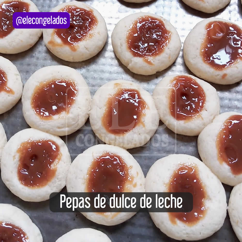 Galletitas pepas de dulce de leche