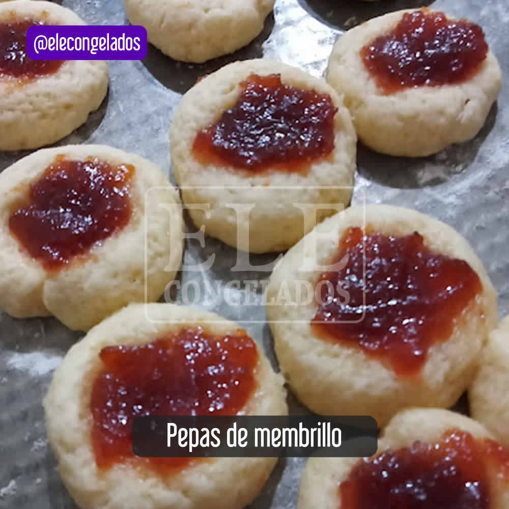 Galletitas pepas de membrillo, batata, dulce de leche, cookies de avena con chips, pasta frola